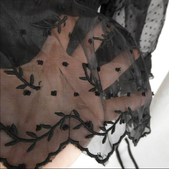 TOPSHOP NWT Sheer black top - Picture 7 of 12